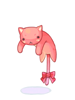 Gatinho Dorminhoco Rosa